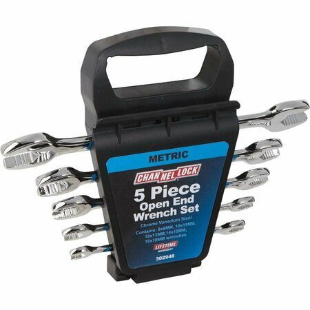 CHANNELLOCK Metric Open End Wrench Set 5-Piece 302946